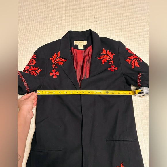 Anthropologie Child Of The Universe Madalyn Embroidered Floral / Hearts Blazer - Picture 10 of 15